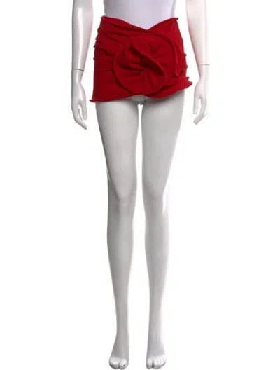 Pre-owned Magda Butrym Wool Mini Skirt W/ Tags In Red
