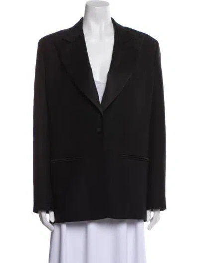 Pre-owned Magda Butrym Wool Peacoat In Black