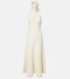 Magda Butrym Maxikleid Aus Wolle, Seide Und Kaschmir In White