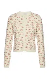 Magda Butrym Wool-silk-cashmere Blend Cardigan In Animal Print