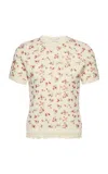Magda Butrym Wool-silk-cashmere Blend Top In Animal Print