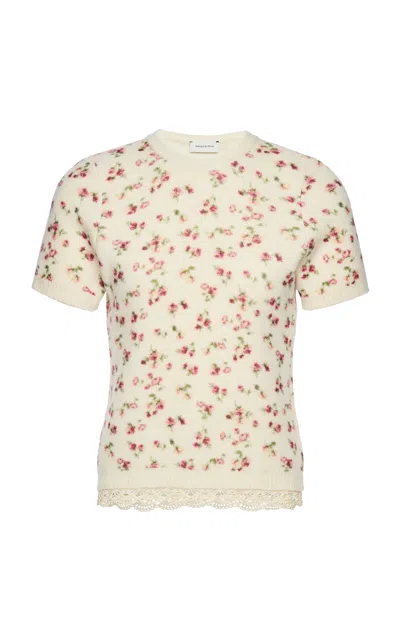 Magda Butrym Wool-silk-cashmere Blend Top In Neutral