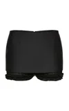 Magda Butrym Wool-silk Mini Shorts In Black