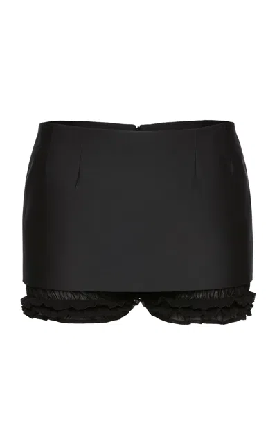 Magda Butrym Wool-silk Mini Shorts In Black