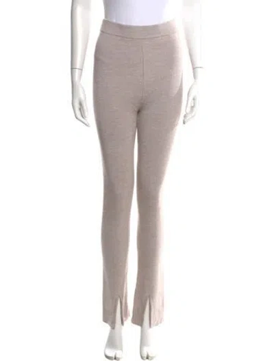 Pre-owned Magda Butrym Wool Straight Leg Pants In Neutral