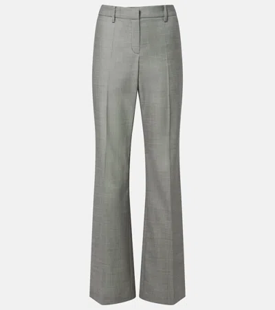 Magda Butrym Wool Straight Pants In Gray