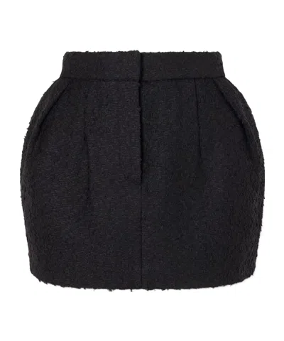 Magda Butrym Wool Terry Mini Skirt In Black