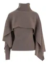 Magda Butrym Wool Top In Gray