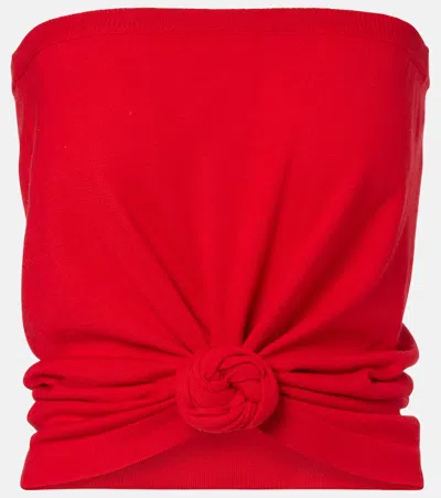 Magda Butrym Wool Top In Red