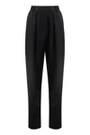 Magda Butrym Wool Trousers With Back Pockets And Belt Loops In Black