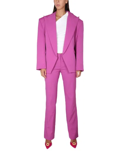 Magda Butrym Low-rise Straight Wool Pants In Purple