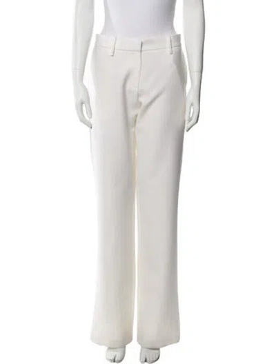 Pre-owned Magda Butrym Wool Wide Leg Pants In Neutral