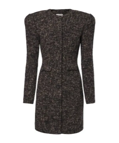 Magda Butrym Wool-blend Blazer Dress In Brown