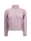 Magda Butrym High-neck Zip-front Cardigan In Multi