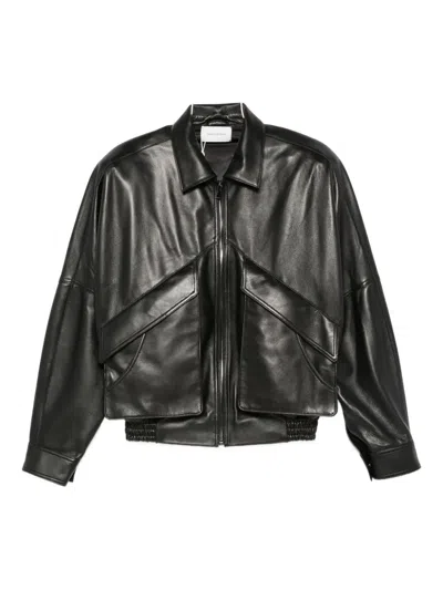 Magda Butrym Zip Leather Jacket In Black