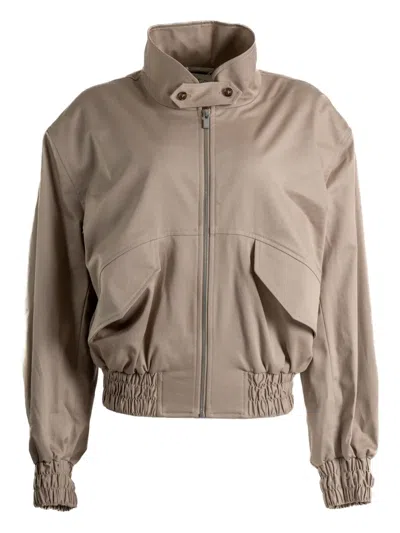 Magda Butrym Zip-up Bomber Jacket In Gray