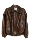 Magda Butrym Zip-up Leather Jacket In Brown