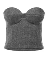 Magda Butrym Zipper Vest In Gray