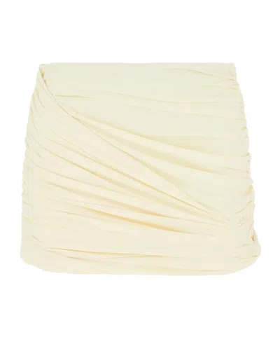 Magda Butrym Zou Wrinkled Skirt In White
