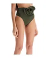 Magda Butrym Women's High-waisted Bikini Bottom With Flower-shaped Clip. In Nude