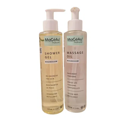 Magéau Naturel Neutrals Shower Gel & Body Oil Set - Fragile, Tight And Dry Skin