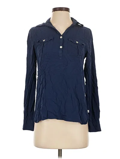 Pre-owned Magellan Outdoors Long Sleeve Blouse In Blue