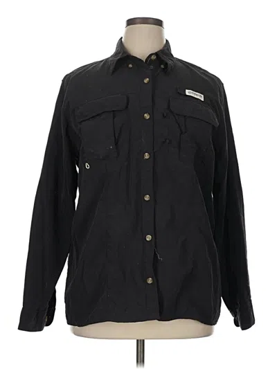 Pre-owned Magellan Outdoors Long Sleeve Button Down Shirt In Black