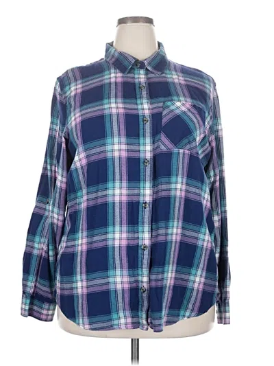 Pre-owned Magellan Outdoors Long Sleeve Button Down Shirt In Blue