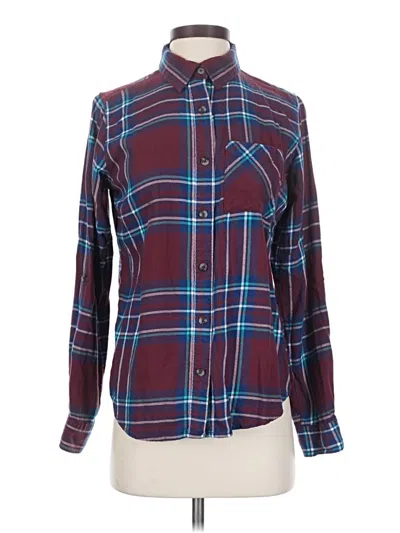 Pre-owned Magellan Outdoors Long Sleeve Button Down Shirt In Burgundy