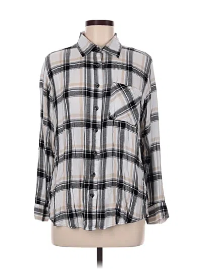 Pre-owned Magellan Outdoors Long Sleeve Button Down Shirt In Gray