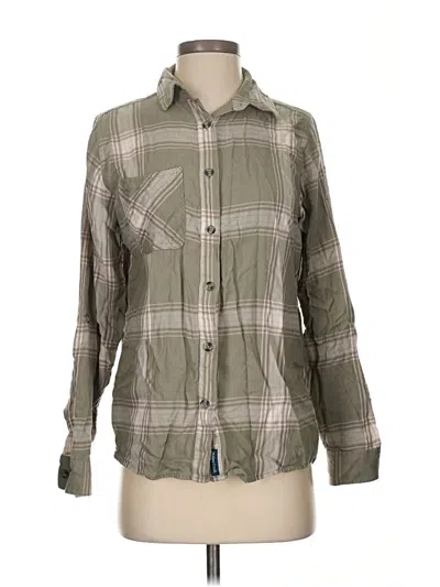 Pre-owned Magellan Outdoors Long Sleeve Button Down Shirt In Green