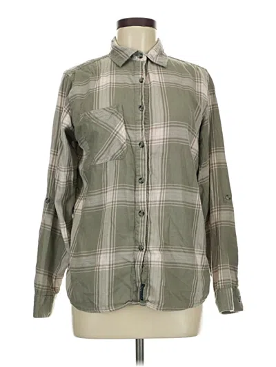 Pre-owned Magellan Outdoors Long Sleeve Button Down Shirt In Green