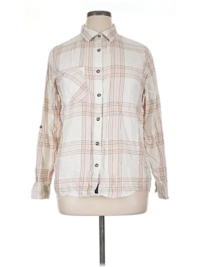 Pre-owned Magellan Outdoors Long Sleeve Button Down Shirt In Ivory