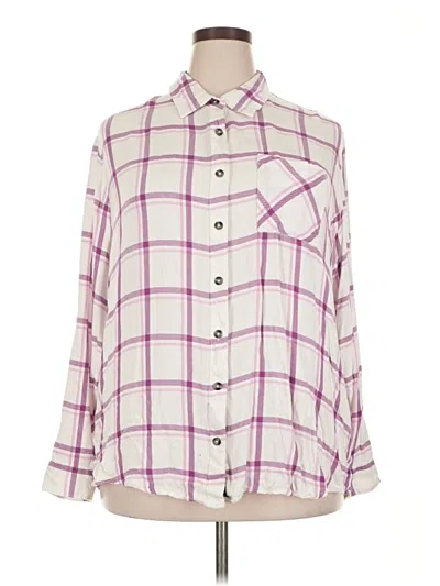 Pre-owned Magellan Outdoors Long Sleeve Button Down Shirt In Pink