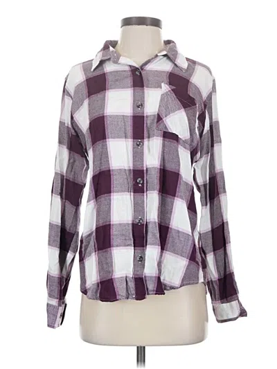 Pre-owned Magellan Outdoors Long Sleeve Button Down Shirt In Purple