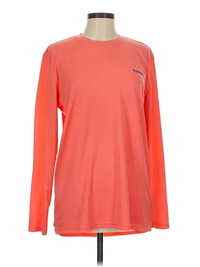 Pre-owned Magellan Outdoors Long Sleeve T-shirt In Orange