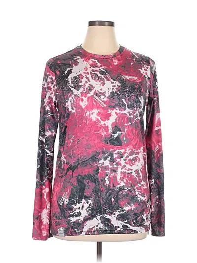 Pre-owned Magellan Outdoors Long Sleeve T-shirt In Pink