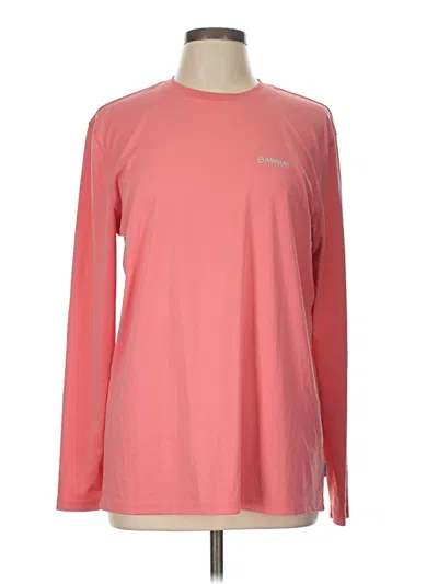 Pre-owned Magellan Outdoors Long Sleeve T-shirt In Pink