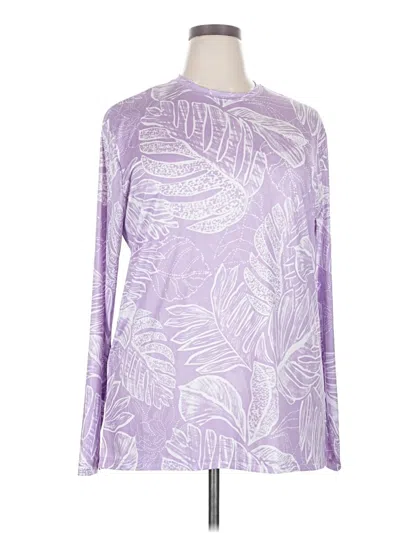 Pre-owned Magellan Outdoors Long Sleeve T-shirt In Purple