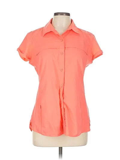 Pre-owned Magellan Outdoors Short Sleeve Blouse In Orange