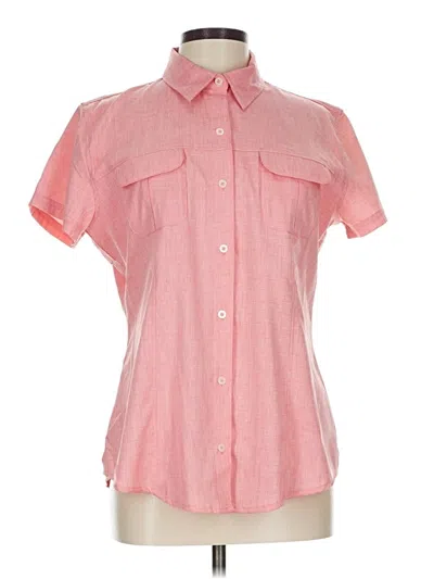 Pre-owned Magellan Outdoors Short Sleeve Blouse In Pink