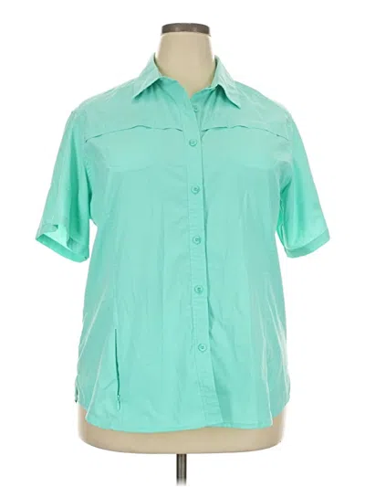 Pre-owned Magellan Outdoors Short Sleeve Polo Shirt In Teal