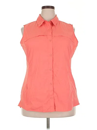 Pre-owned Magellan Outdoors Sleeveless Blouse In Orange
