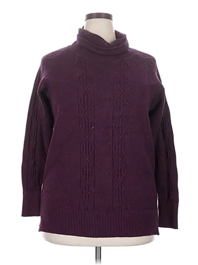 Pre-owned Magellan Outdoors Turtleneck Sweater In Purple