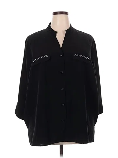 Pre-owned Maggie Barnes 3/4 Sleeve Blouse In Black