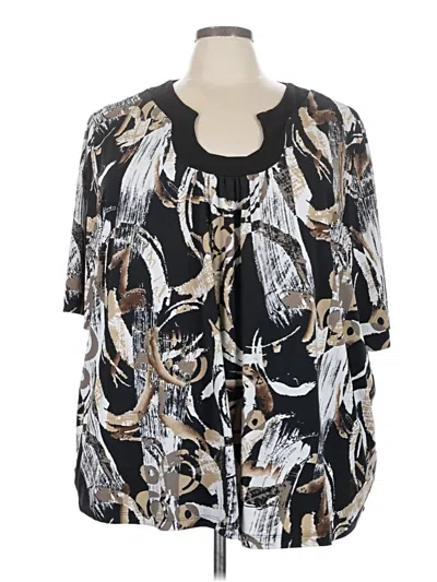 Pre-owned Maggie Barnes 3/4 Sleeve Blouse In Black