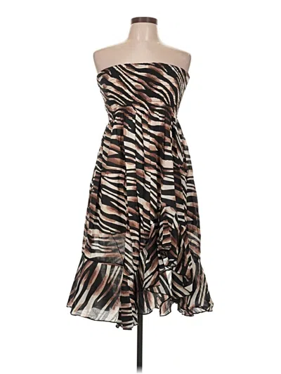 Pre-owned Maggie Barnes Cocktail Dress In Brown