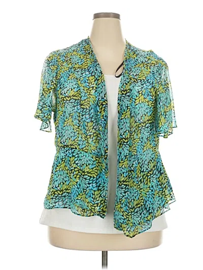 Pre-owned Maggie Barnes Kimono In Blue