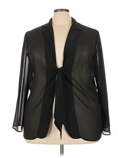 Pre-owned Maggie Barnes Long Sleeve Blouse In Black