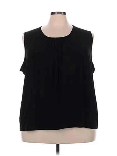 Pre-owned Maggie Barnes Sleeveless Blouse In Black